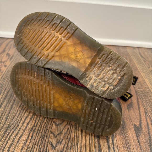 Dr Martens Junior 1460 Softy T Leather Lace Up Burgundy Boots size 1 - Picture 6 of 7